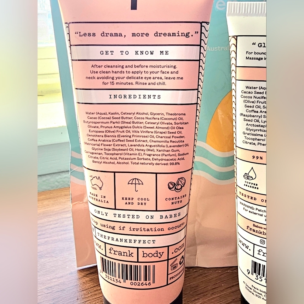 New Frank Body Anti-Drama Face Mask, Glow Mask & A-Beauty Coffee Scrub 3 Pc Set - Picture 4 of 6
